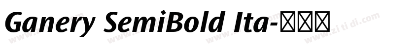 Ganery SemiBold Ita字体转换